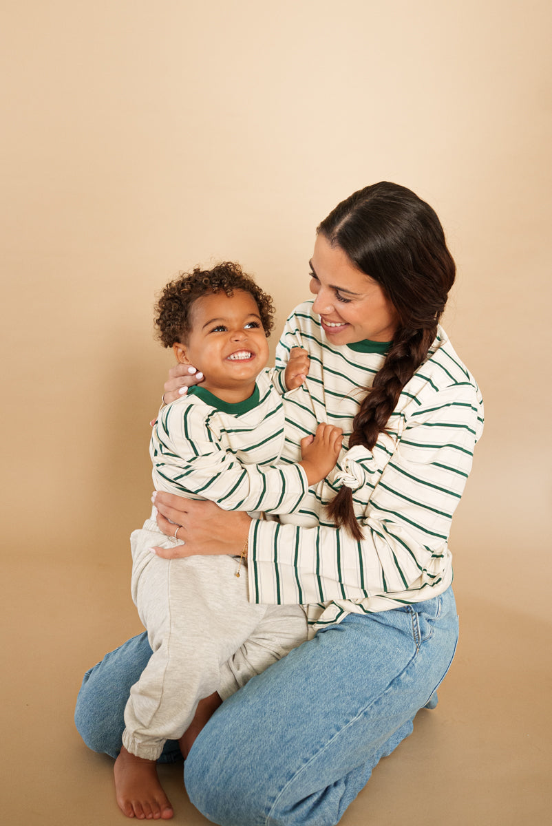 Longsleeve Shirt - Matcha Stripe lifestyle