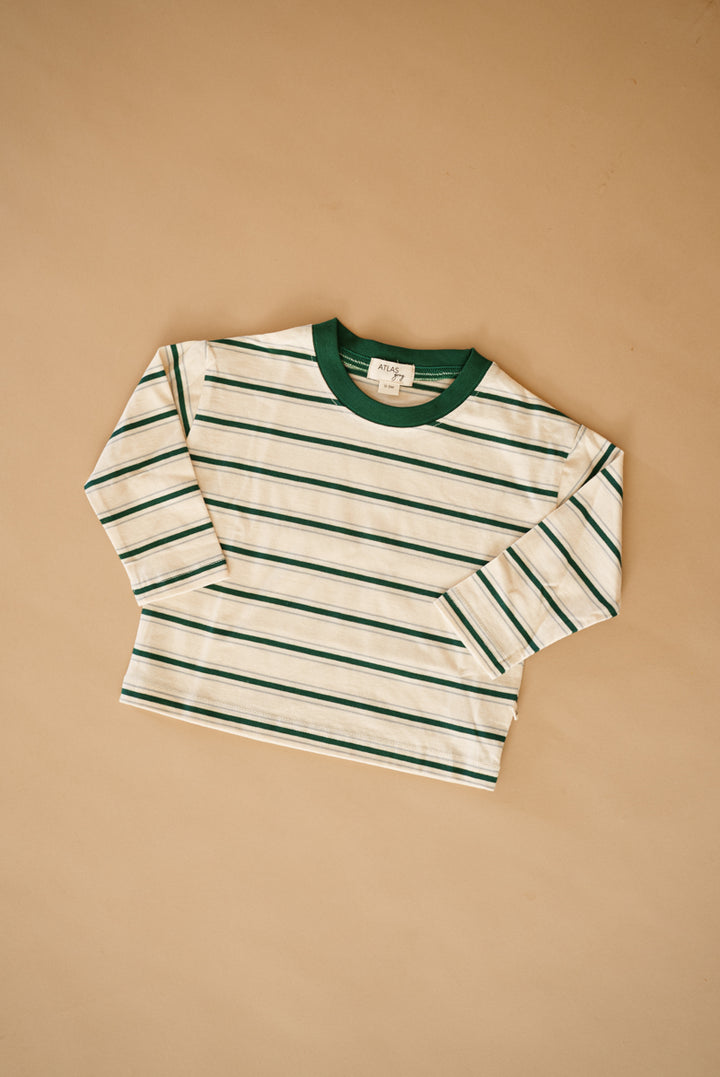 Adult Longsleeve Shirt - Matcha Stripe design detail