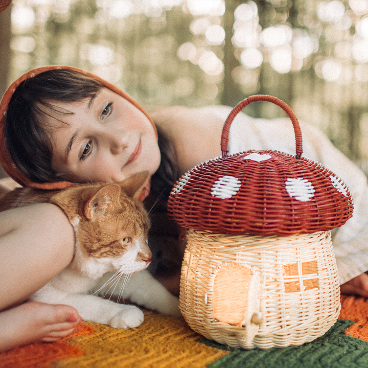 Rattan Mushroom Basket