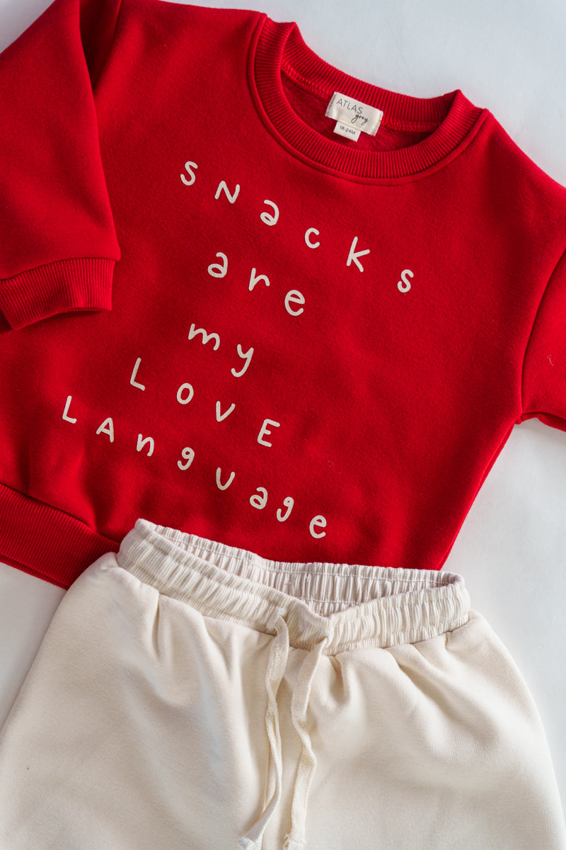 Snacks are my Love Language Crewneck