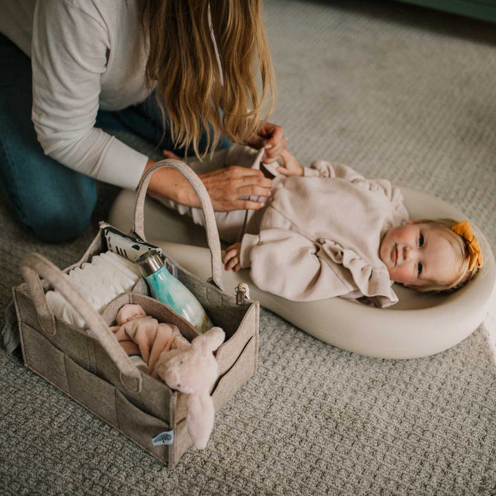 Diaper Caddy in Oatmeal