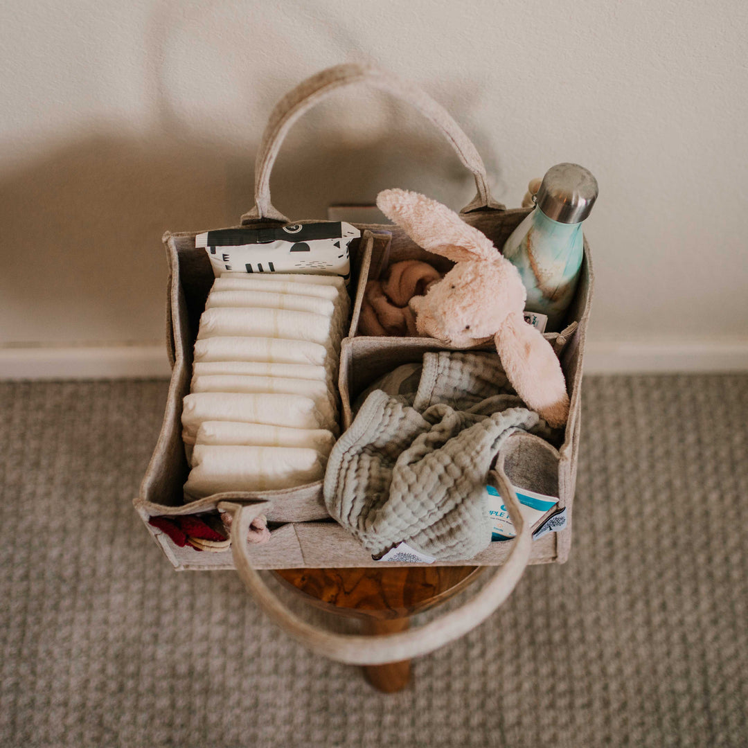 Diaper Caddy in Oatmeal