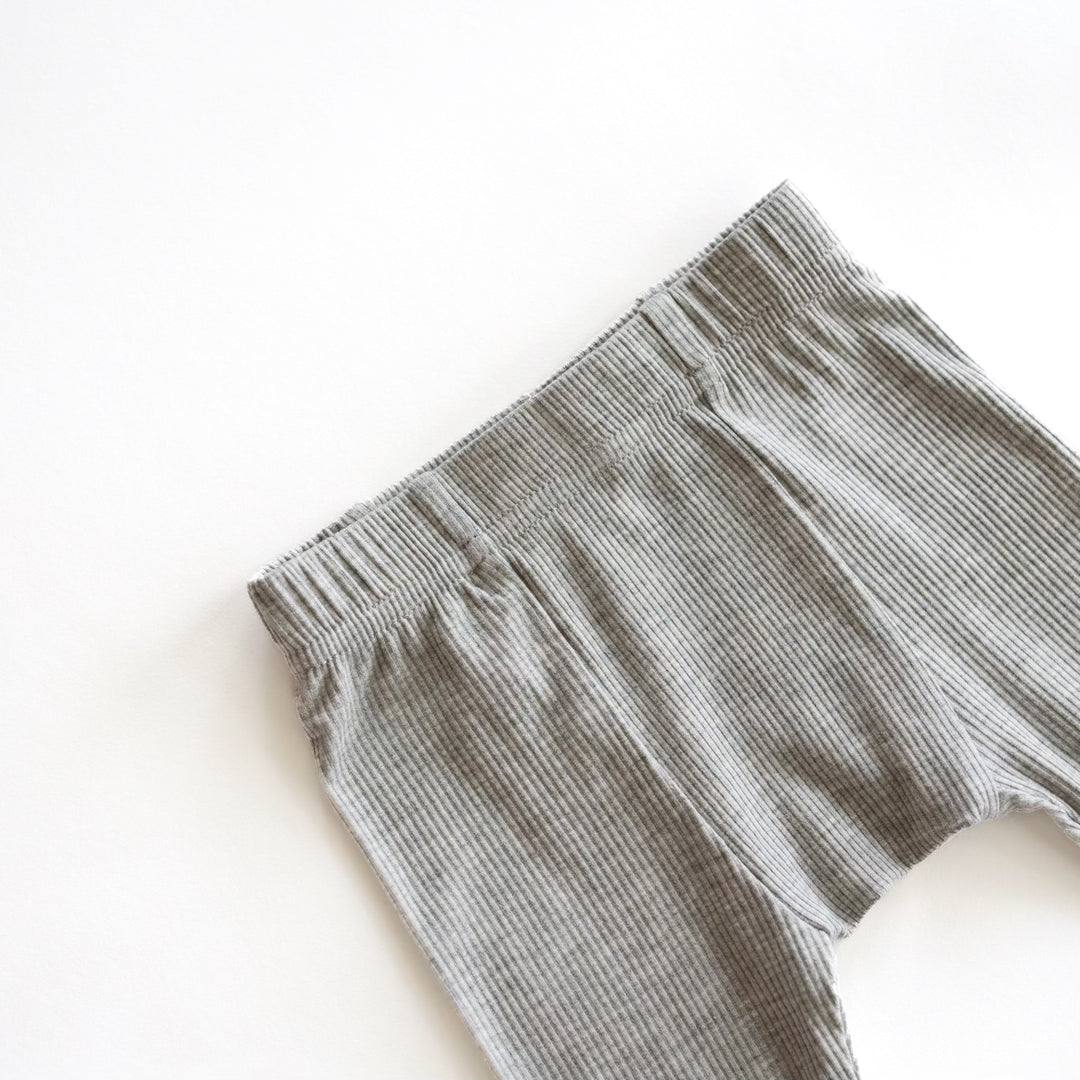 Ribbed Modal Pant - Heathered Grey