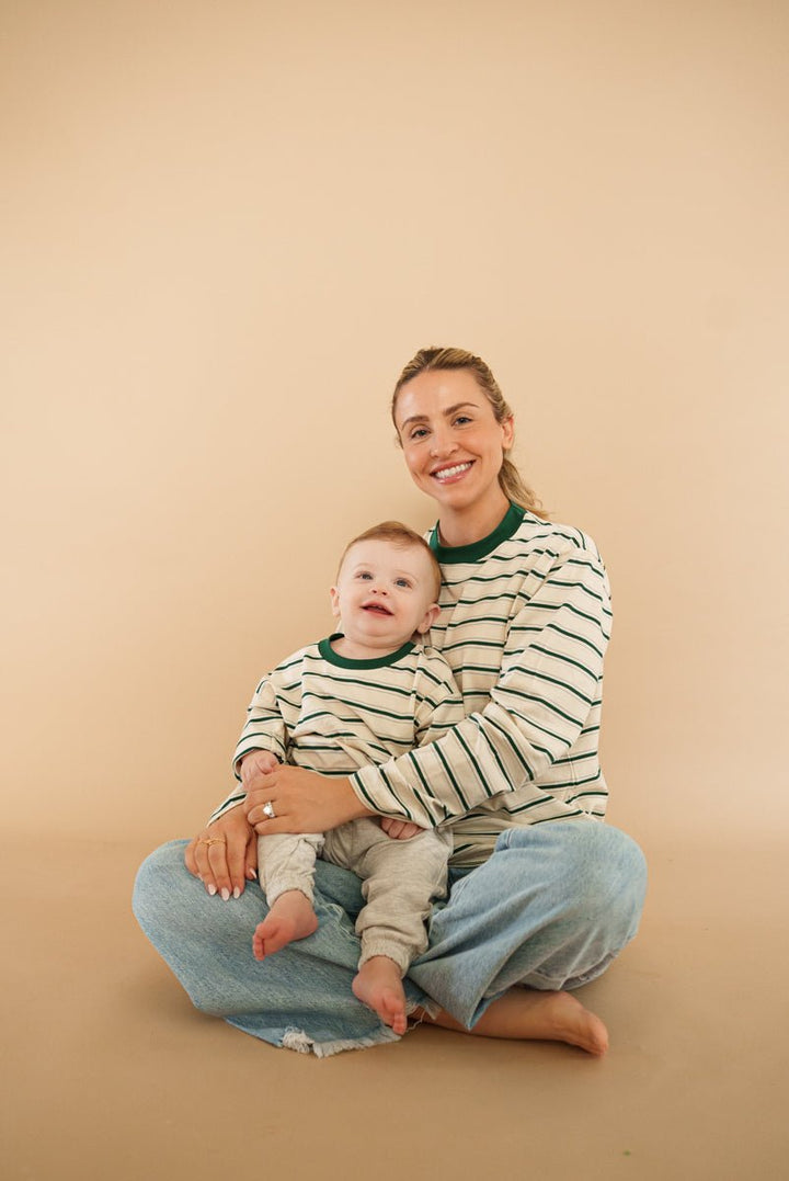 Adult Longsleeve Shirt - Matcha Stripe - shopatlasgrey