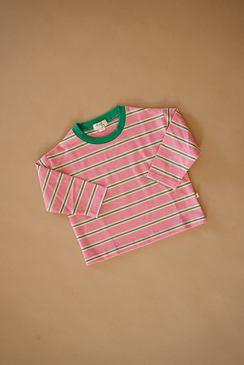 Adult Longsleeve Shirt - Watermelon Stripe - shopatlasgrey