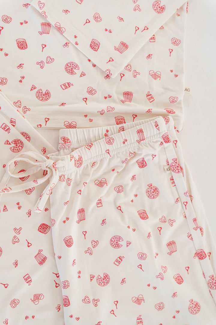 Adult Love Snacks Pajamas - shopatlasgrey