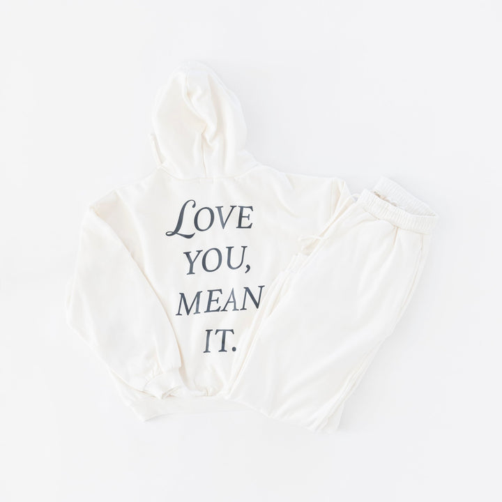 Adult Love You Mean It Hoodie & Pant Set - shopatlasgrey