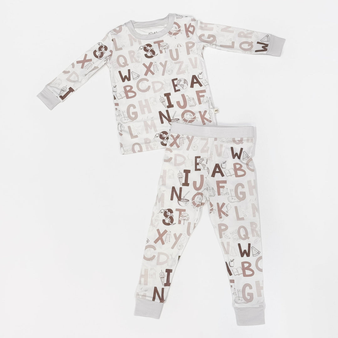 Alphabet Bamboo Pajamas - shopatlasgrey