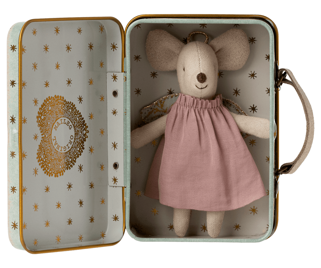 Angel Mouse in Suitcase, Little Sister - shopatlasgrey