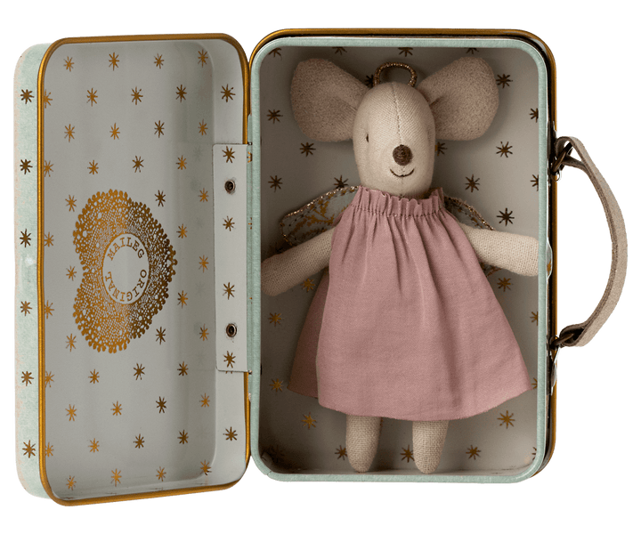Angel Mouse in Suitcase, Little Sister - shopatlasgrey