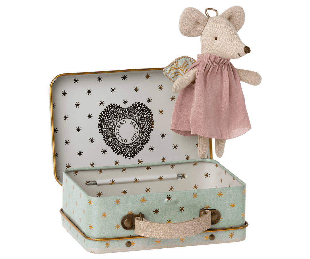 Angel Mouse in Suitcase, Little Sister - shopatlasgrey