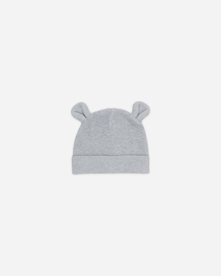 Baby Bear Beanie || Heathered Dusty Blue - shopatlasgrey