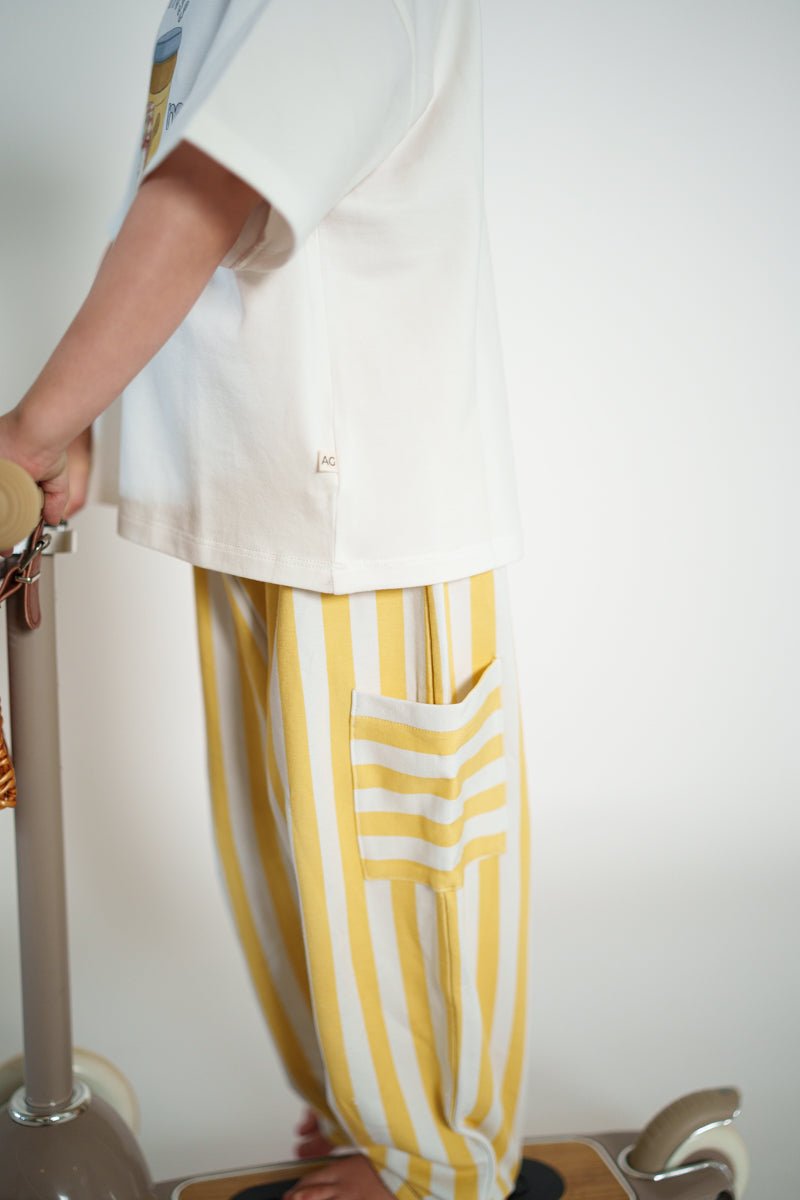 Baggy Cargo Pant - Yellow Stripes - shopatlasgrey