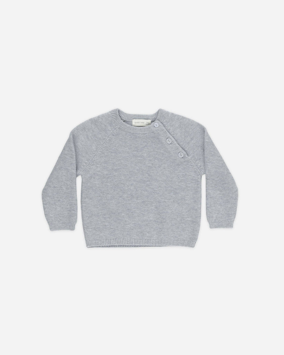 Bailey Knit Sweater || Heathered Dusty Blue - shopatlasgrey