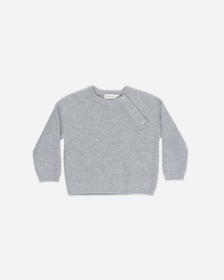 Bailey Knit Sweater || Heathered Dusty Blue - shopatlasgrey