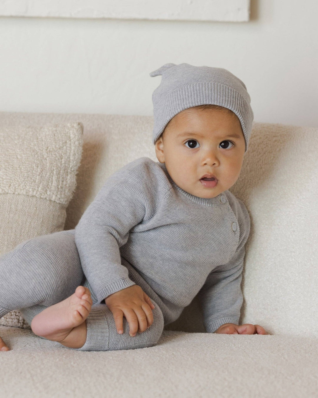 Bailey Knit Sweater || Heathered Dusty Blue - shopatlasgrey
