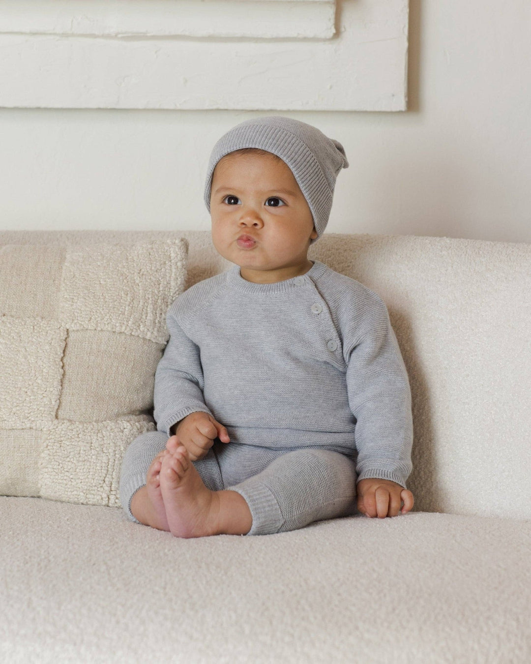 Bailey Knit Sweater || Heathered Dusty Blue - shopatlasgrey