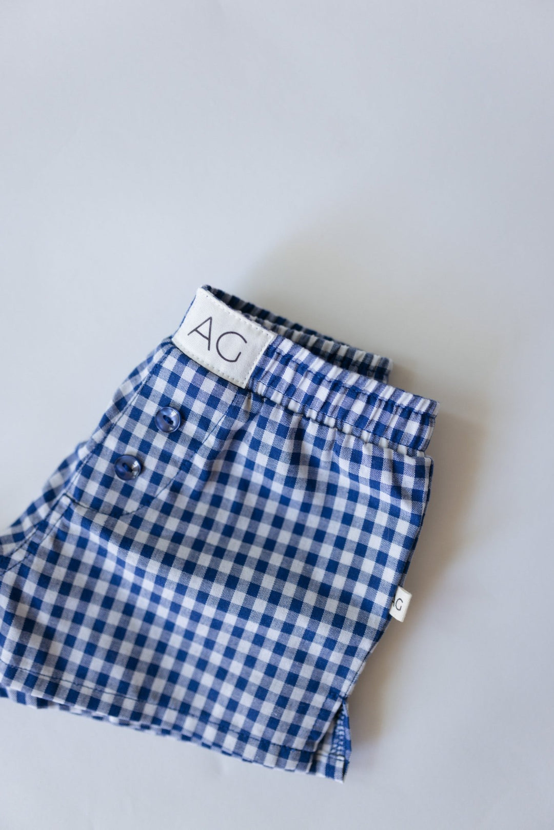 Boxer Short - Navy Gingham - shopatlasgrey