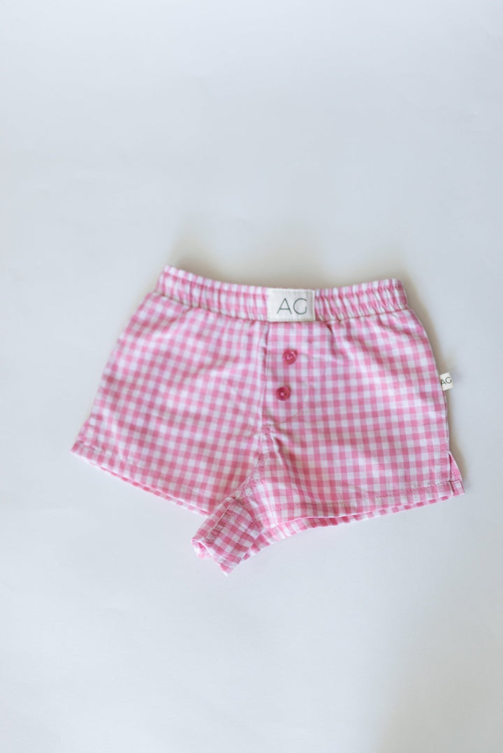 Boxer Short - Pink Gingham - shopatlasgrey