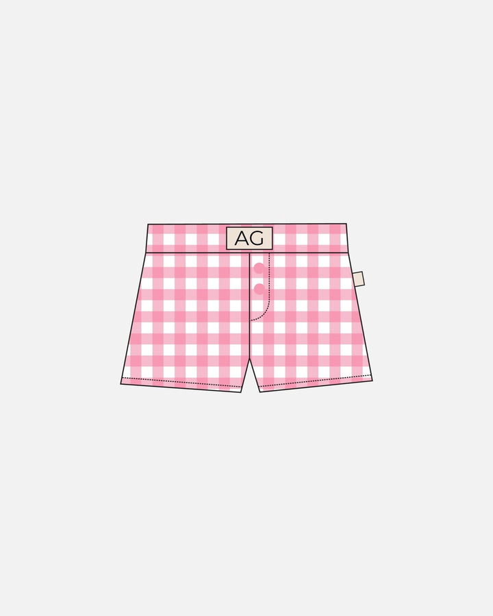 Boxer Short - Pink Gingham - shopatlasgrey