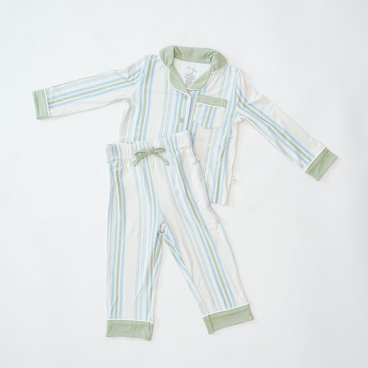Button Down Pajama - Madden Stripe AG x Kennedy Stidham - shopatlasgrey
