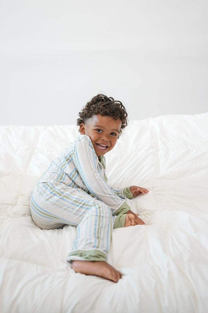 Button Down Pajama - Madden Stripe AG x Kennedy Stidham - shopatlasgrey