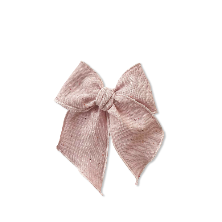 Pink Confetti Linen Elle Bow 