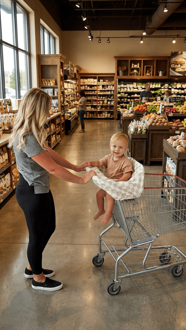 Checkerboard Itzy Shopping Cart Cover™ - shopatlasgrey