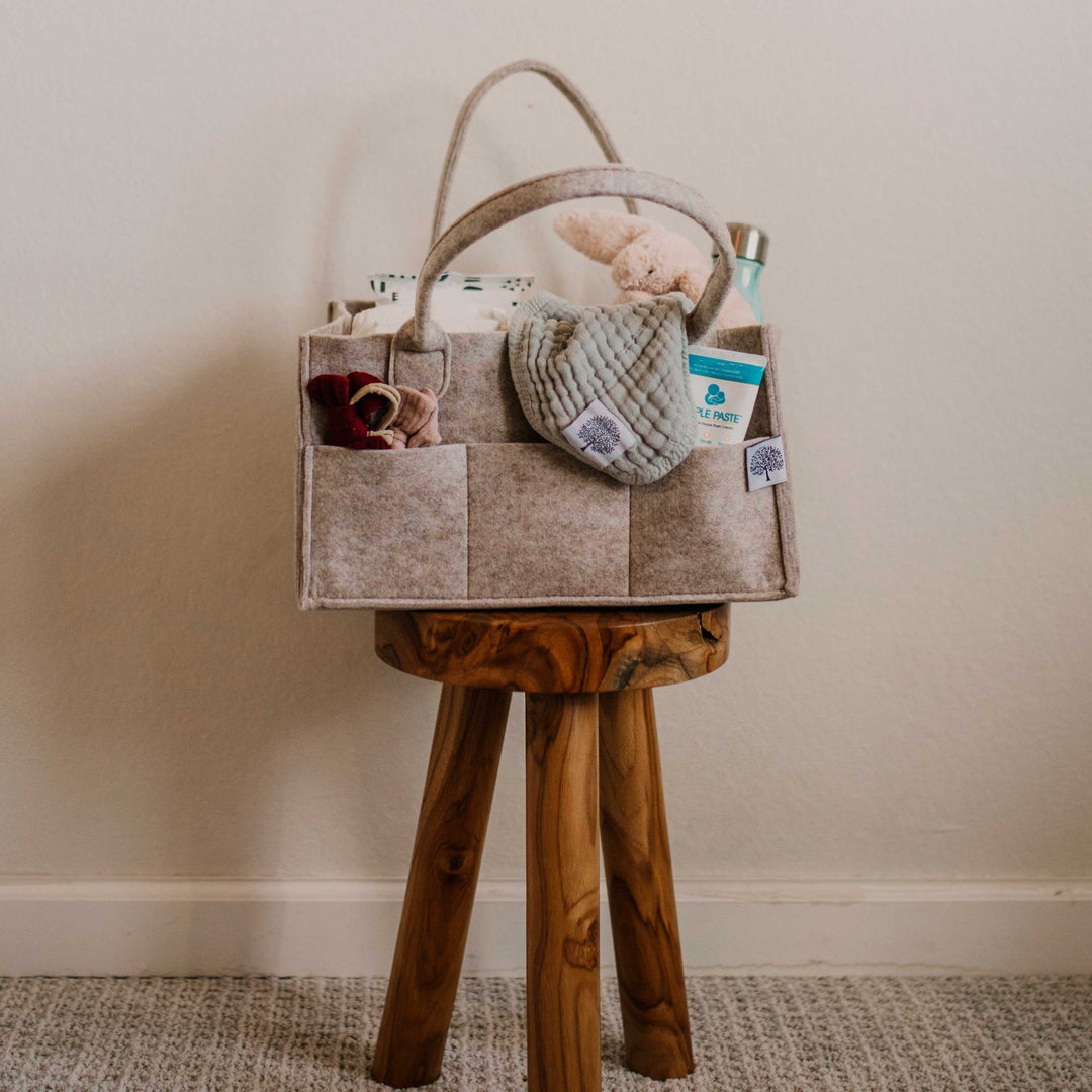 Diaper Caddy in Oatmeal - shopatlasgrey