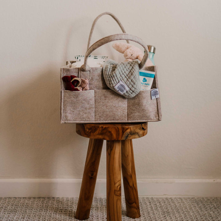 Diaper Caddy in Oatmeal - shopatlasgrey