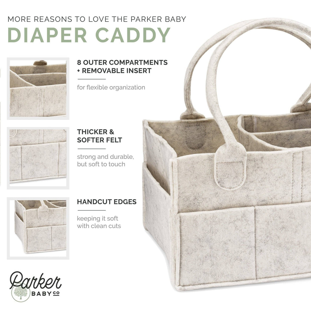 Diaper Caddy in White - shopatlasgrey