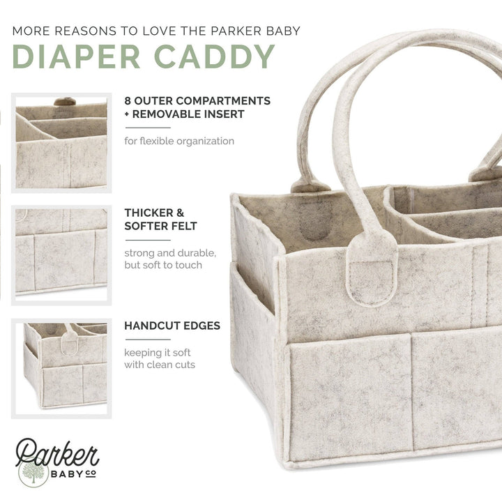 Diaper Caddy in White - shopatlasgrey