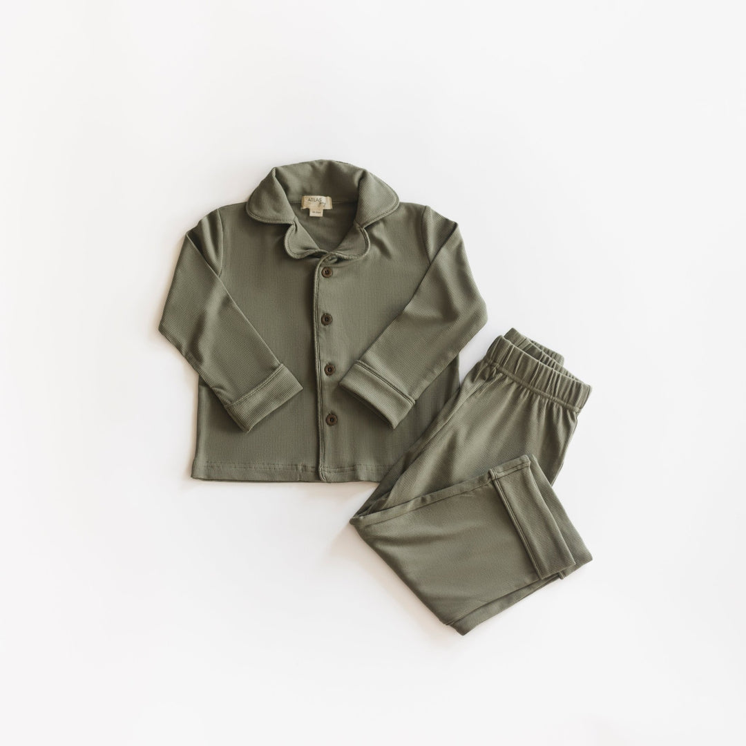 Essential Ribbed Pajama Set - shopatlasgrey