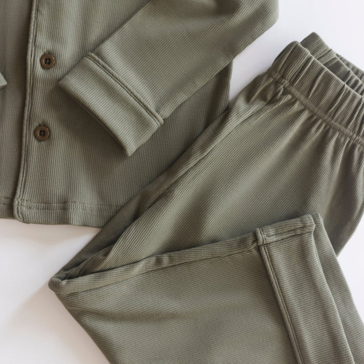 Essential Ribbed Pajama Set - shopatlasgrey