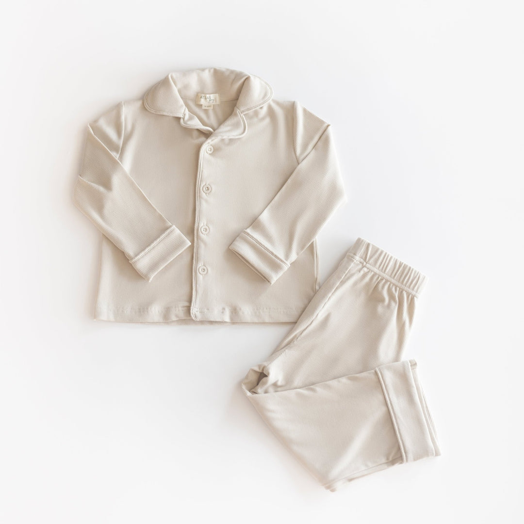 Essential Ribbed Pajama Set - shopatlasgrey