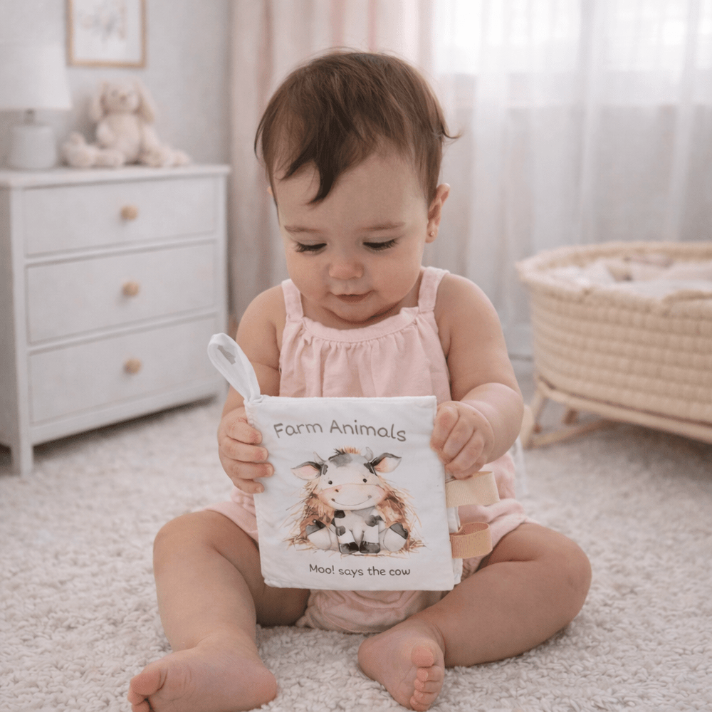 Farm Animals – Soft Crinkle Cloth Baby Book - shopatlasgrey