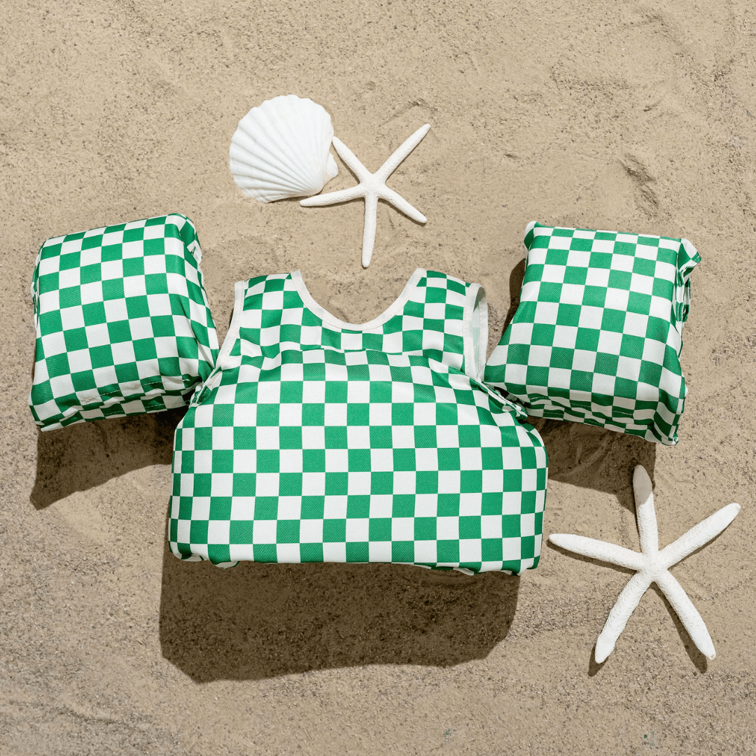 Green Checkered Kids Float - shopatlasgrey