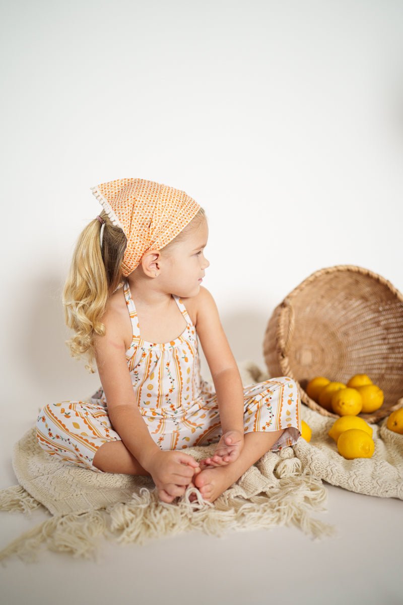 Halter Romper - Citrus Florals - shopatlasgrey