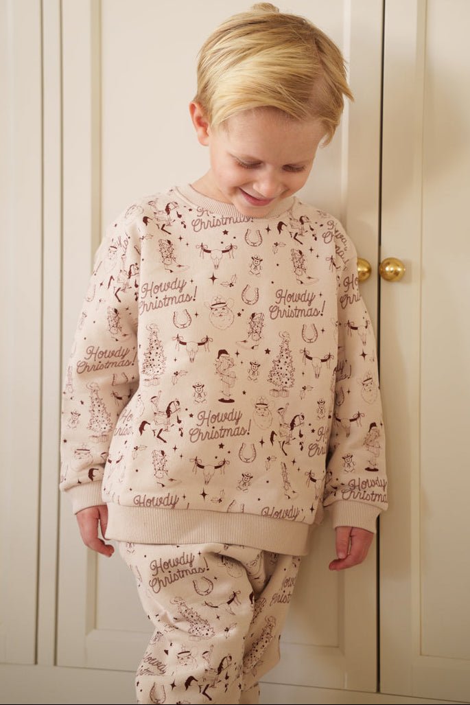 Howdy Christmas Sweat Set - shopatlasgrey