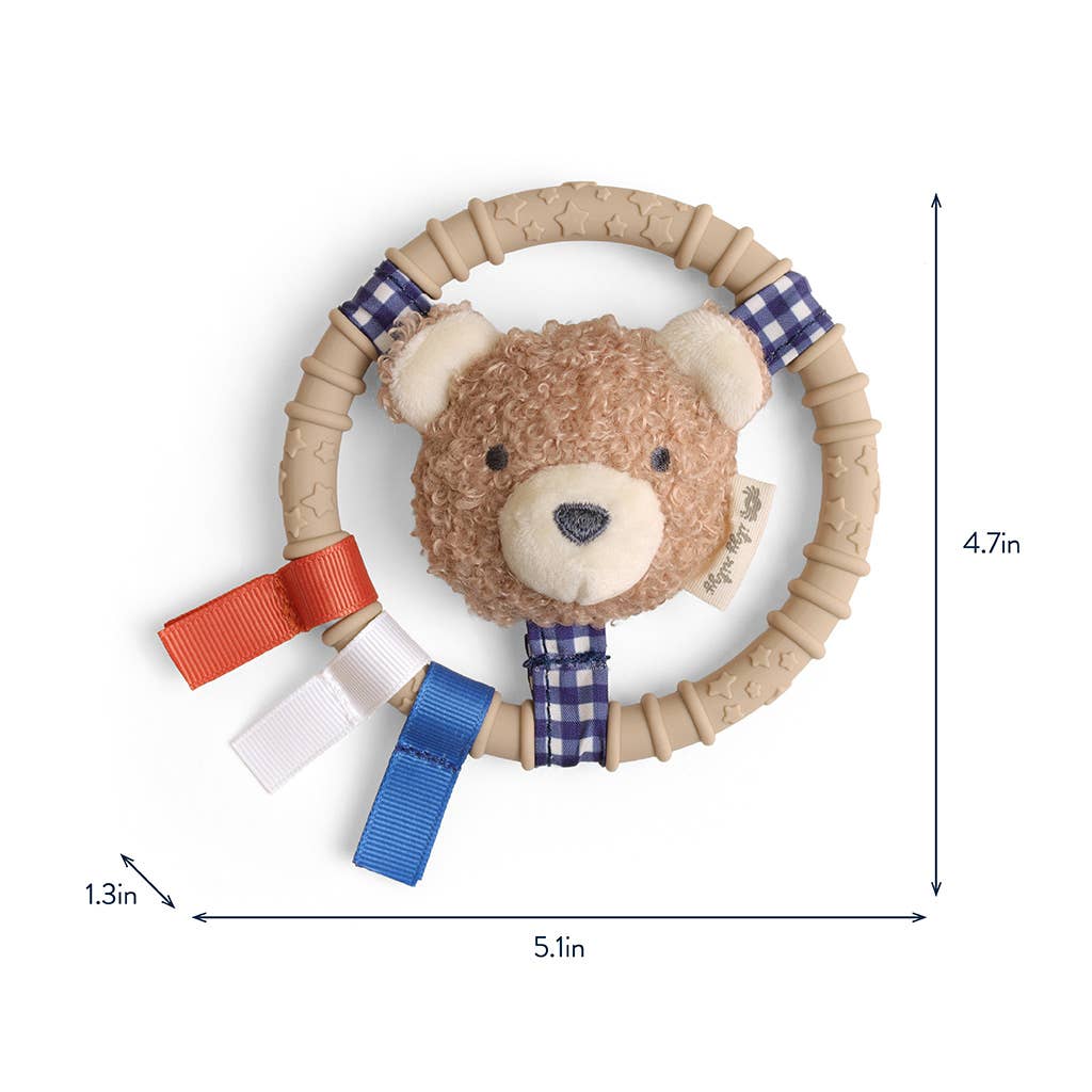 Itzy Ring Pal™ - Teething Ring with Plush Character - shopatlasgrey
