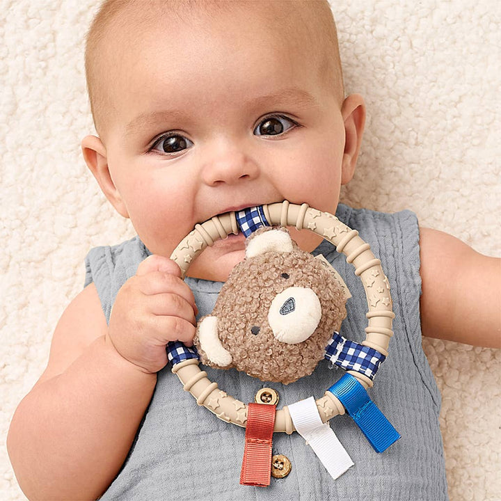 Itzy Ring Pal™ - Teething Ring with Plush Character - shopatlasgrey