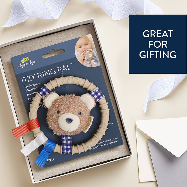 Itzy Ring Pal™ - Teething Ring with Plush Character - shopatlasgrey