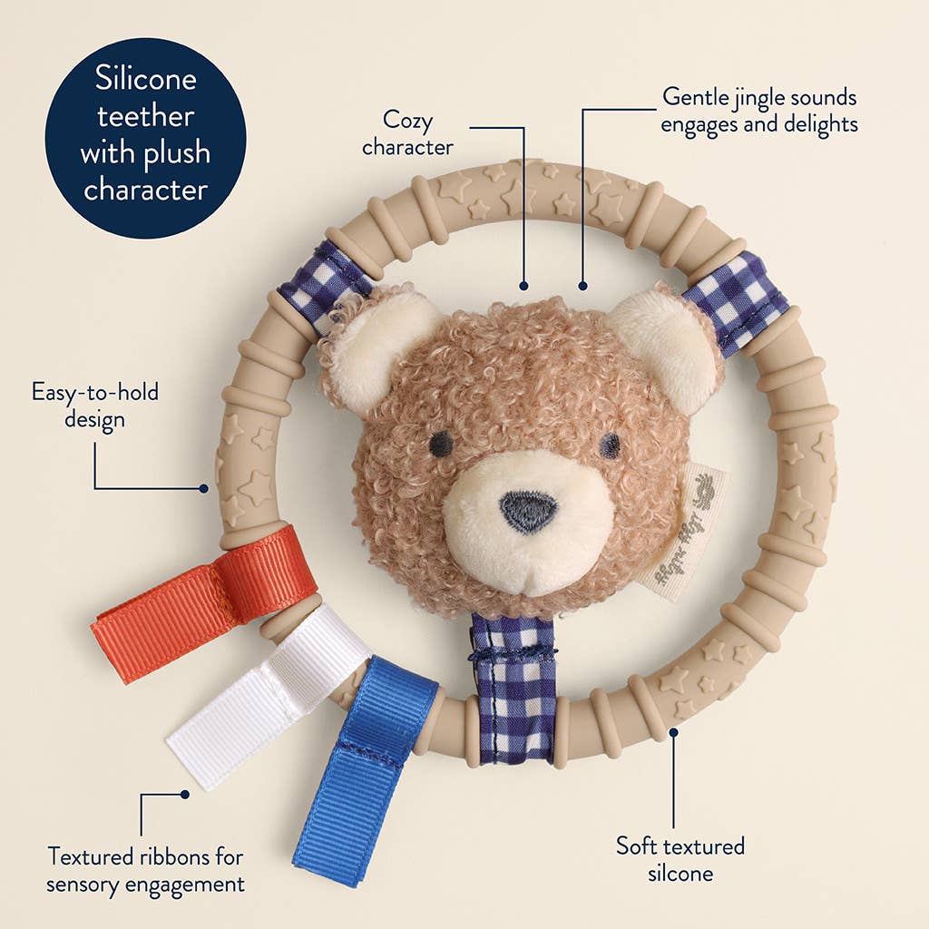 Itzy Ring Pal™ - Teething Ring with Plush Character - shopatlasgrey