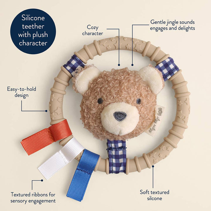 Itzy Ring Pal™ - Teething Ring with Plush Character - shopatlasgrey