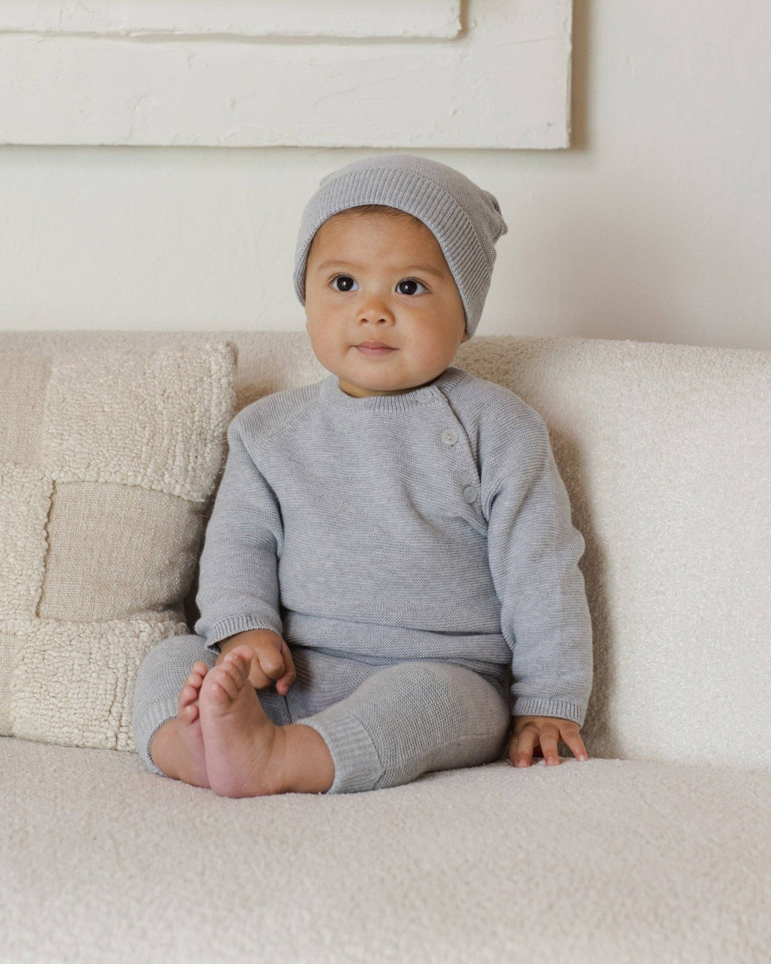 Knit Pant || Heathered Dusty Blue - shopatlasgrey