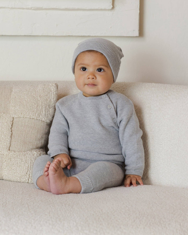 Knit Pant || Heathered Dusty Blue - shopatlasgrey