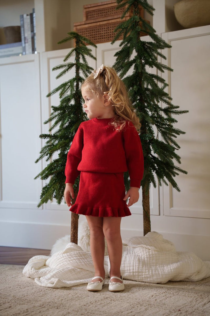 Knit Ruffle Skirt Set - shopatlasgrey