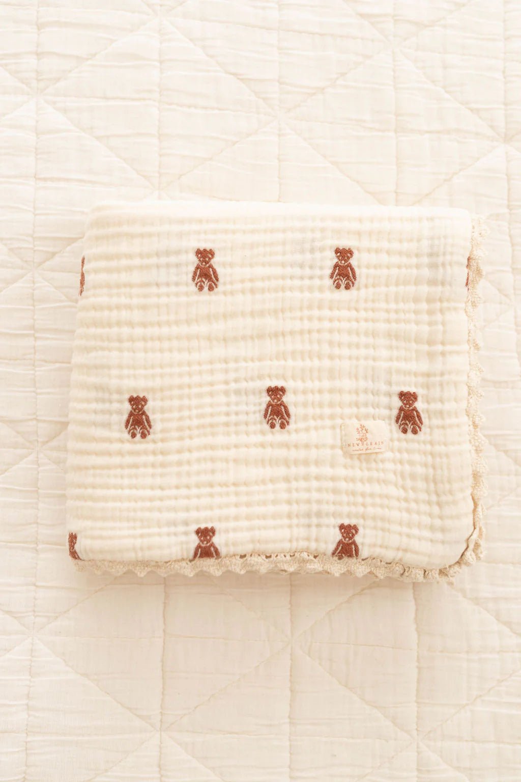 Layered Gauze Blanket - Teddy - shopatlasgrey