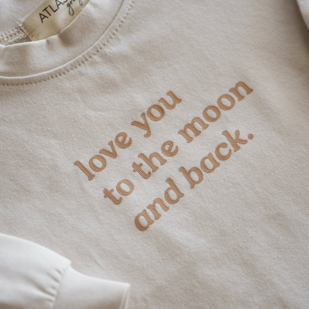 Love You To The Moon And Back - Organic Longsleeve - shopatlasgrey