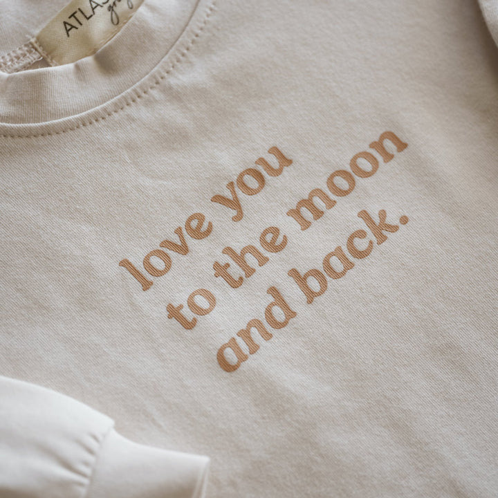 Love You To The Moon And Back - Organic Longsleeve - shopatlasgrey